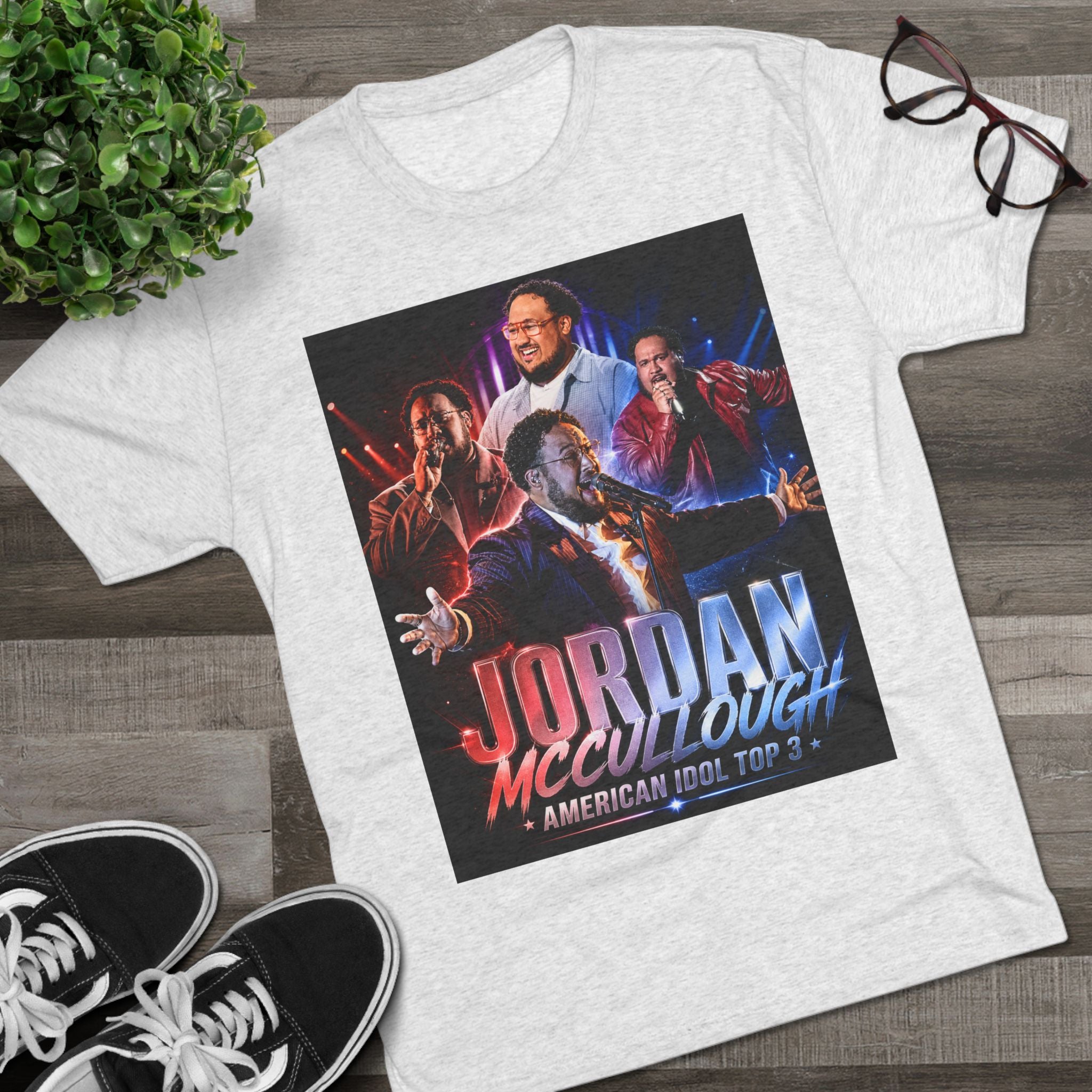 Jordan McCullgough 'Top 3' Fan Shirt Idol Tee, Vintage Concert Style