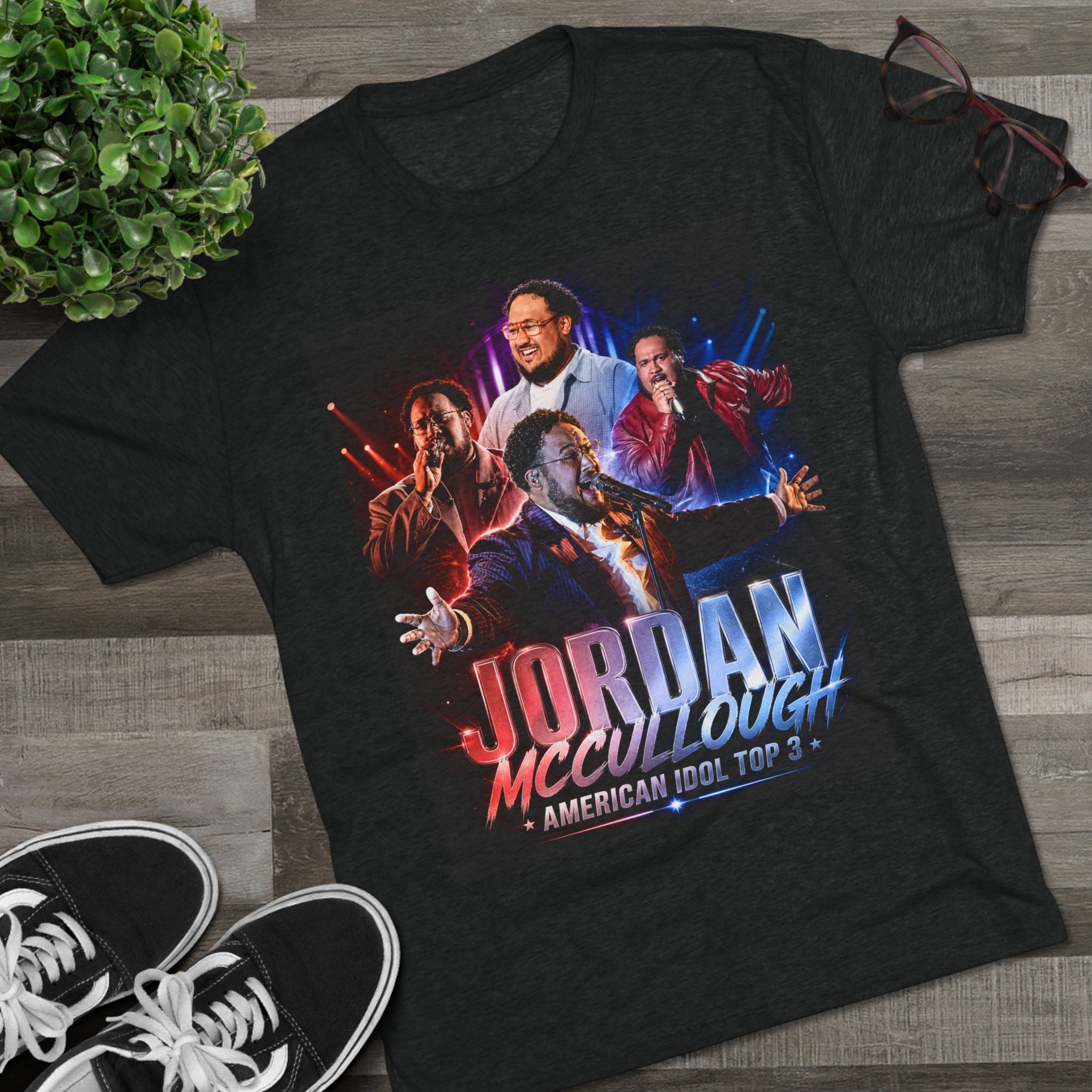 Jordan McCullgough 'Top 3' Fan Shirt Idol Tee, Vintage Concert Style