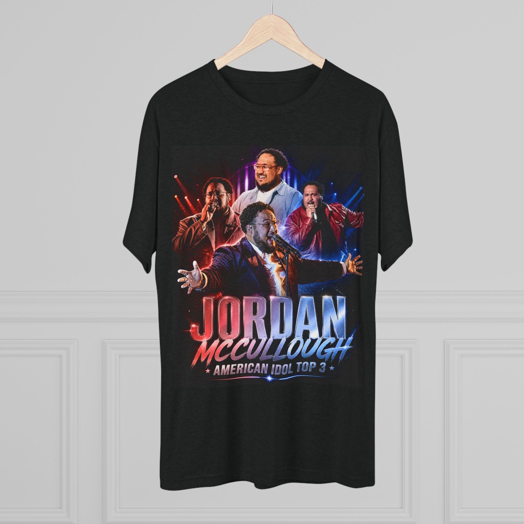 Jordan McCullgough 'Top 3' Fan Shirt Idol Tee, Vintage Concert Style