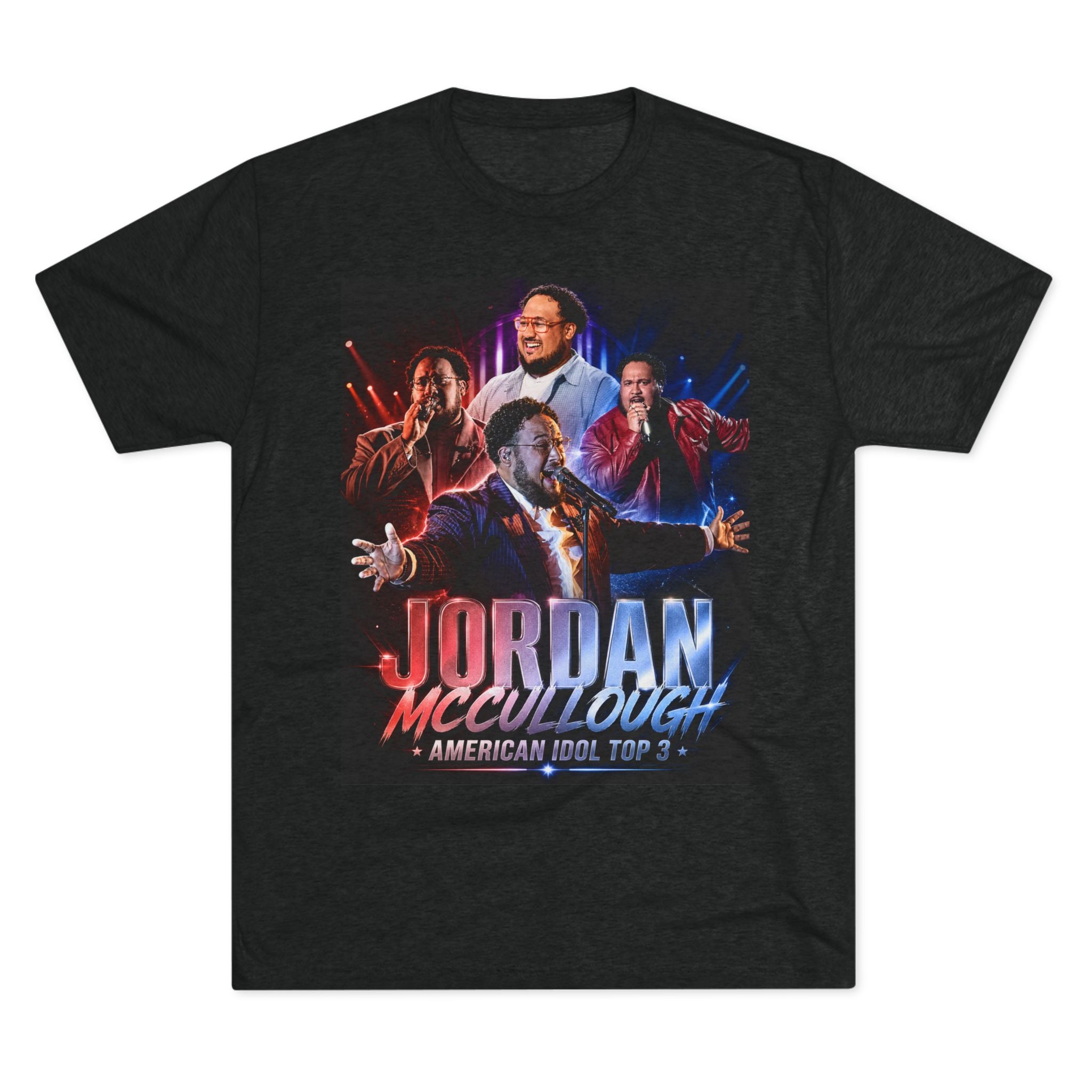 Jordan McCullgough 'Top 3' Fan Shirt Idol Tee, Vintage Concert Style